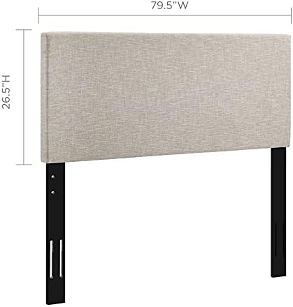 Modway Claire Linen Fabric Upholstered King and California King Headboard in Beige