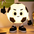 Soccer Night Light for Kids, Soccer Bedroom Decor, Football Gifts for Teen Boy Man Sports Lover, Rechargeable Silicone Light with Timer Dimmable Color Change, Birthday Back to School Present