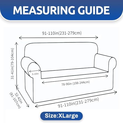 YEMYHOM Couch Cover Latest Jacquard Design High Stretch Extra Large Sofa Covers Pet Dog Cat Proof Oversized Slipcover Non Slip Magic Elastic Furniture Protector (X-Large, Begonia Leaf Blackish Green)