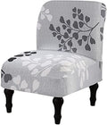 Eco-Ancheng Armless Chair Slipcover Removable Armless Accent Chairs Covers Washable Armless Slipper Chair Slipcover Printed Armless Chair Furniture Protector Covers for Living Dining Room Hotel