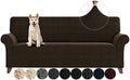 ZNSAYOTX Couch Covers for 3 Cushion Couch High Stretchy Spandex Pet Friendly Sofa Slipcover 1 Piece Non Slip Couch Covers Large Furniture Protector (Coffee, Sofa)