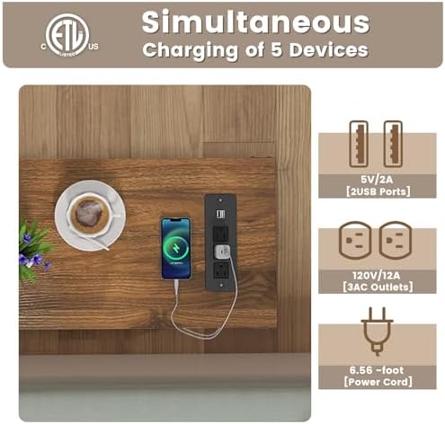 Hadulcet Farmhouse Side Table with Storage Shelf - Narrow End Table with Charging Station, Slim End Tables Living Room, Rustic X-Design Nightstand for Bedroom, Small Space, White & Brown