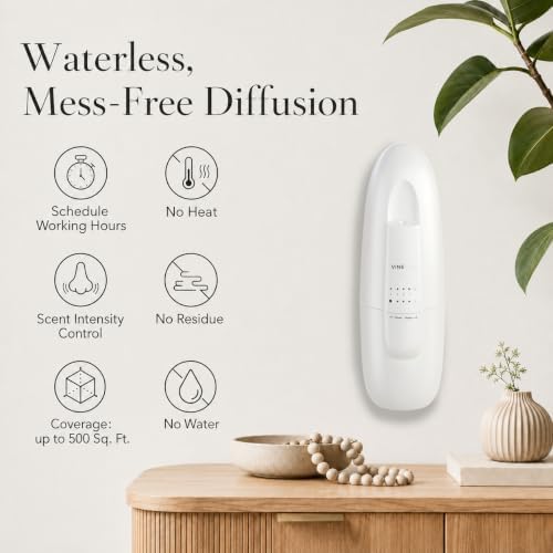 VINEVIDA Studio Plug-in Diffuser - 100ml Aroma Diffuser for Home and Office (White)
