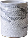 Yundu Grey Ceramic Marble Kitchen Utensil Holder for Countertop, Utensil Crock for Home Décor