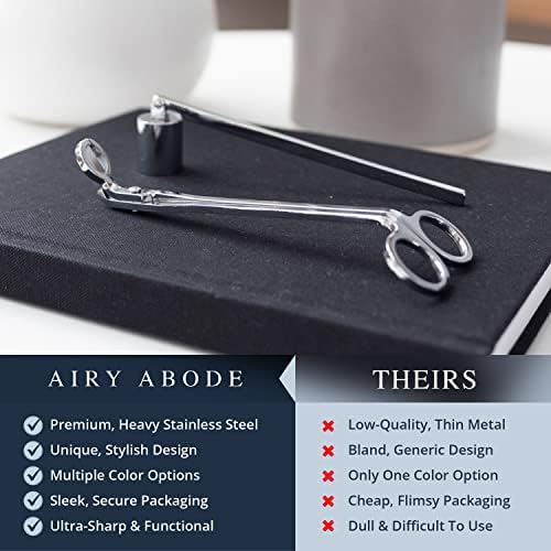 Airy Abode Candle Wick Trimmer and Candle Snuffer Accessory Set – Pick Your Color