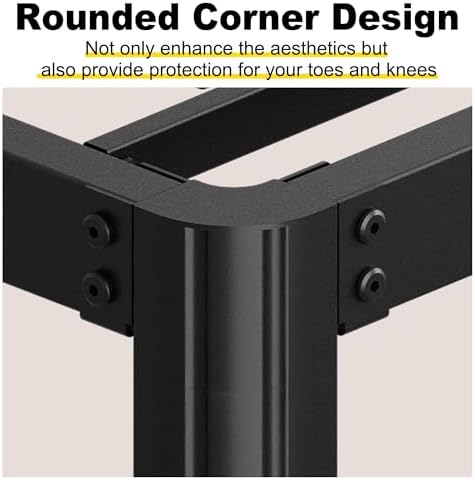 6 Inch Low Profile King Bed Frame with Rounded Corner Legs