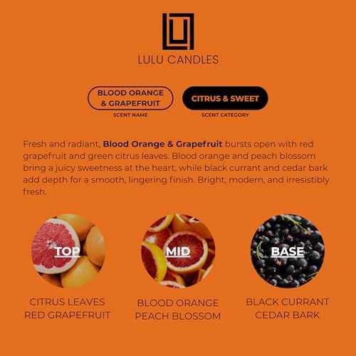 Lulu Candles, Blood Orange & Grapefruit, 9 Oz. 2 Pack