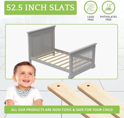 Replacement Bed Slats for Twin, Full, Queen & King Beds; Solid Wood Support