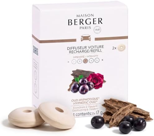 MAISON BERGER Car Diffuser Refill Set, Hypnotic Oud