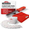 X-Protector Furniture Pads Preparation Set - File, Microfiber, 20 Wipes