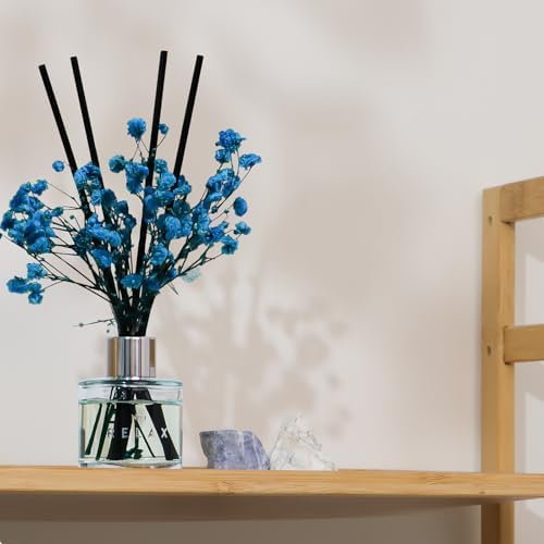 Freesia Reed Diffuser Set, 1.7 oz Scent Diffuser with Dried Flower