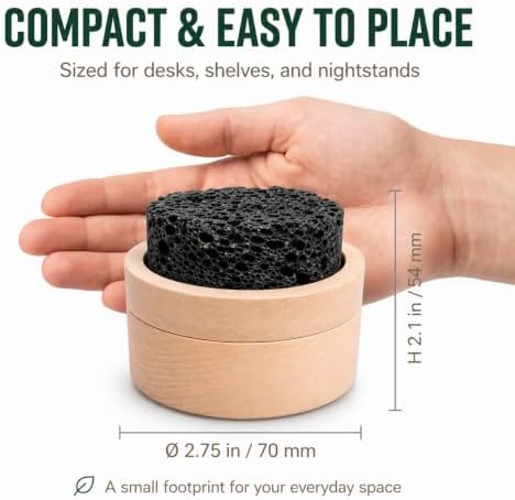 Lava Rock Passive Essential Oil Diffuser with Lid, Waterless