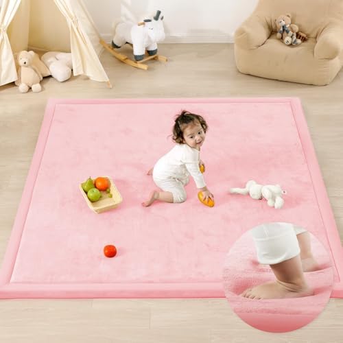 1.3" Thick Baby Play Mat for Floor,50x74 Padded Playpen Mat, Non-Slip