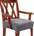 Havawish Extra Wide Dining Chair Seat Covers, Dark Gray, Jacquard, 1 Pcs