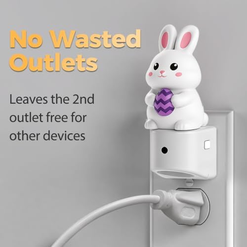 DORESshop Night Light for Kids,Bunny Night Lights Plug into Wall，Room Decor