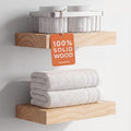 Homeforia 12 Inch Floating Shelves, High-End Solid Pine Wood, Set of 3
