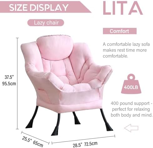 LITA Lazy Chair, Comfy Accent Reading Chair
