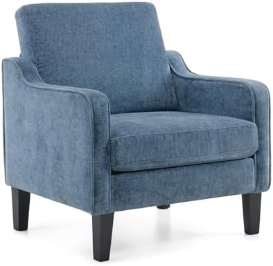 VINGLI Accent Chair, Chenille Upholstered Armchair, 380 LBS, Living Room