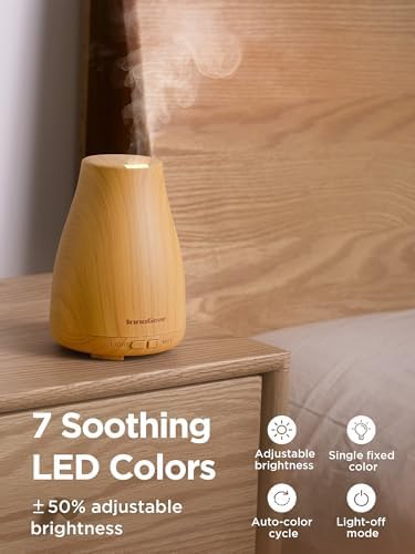 InnoGear Essential Oil Diffuser Ultrasonic Diffusers for Home Scent, Yellow