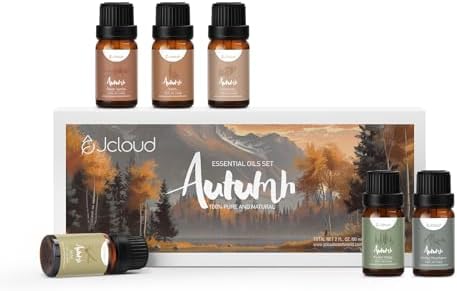 JCLOUD Fall Fragrance Oils Set, Autumn Scented Oils Gift Set, 6x10mL