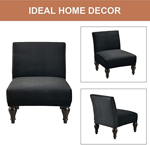 Eco-Ancheng Armless Chair Slipcover Removable Armless Accent Chairs Covers Washable Armless Slipper Chair Slipcover Printed Armless Chair Furniture Protector Covers for Living Dining Room Hotel