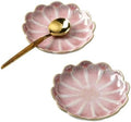 Set of 2 Ceramic Coffee Spoon Rest for Coffee Bar, Cute Cooking Spoon Holder for Stove Top Kitchen Counter, Pink