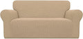 Easy-Going Stretch Loveseat Couch Covers Washable Sand