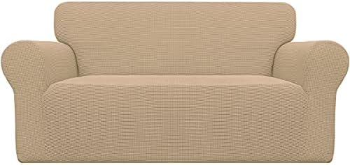 Easy-Going Stretch Loveseat Couch Covers Washable Sand