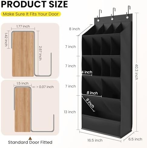 Mefirt Large Over the Door Shoe Organizer for Closet Fit 20 Pairs