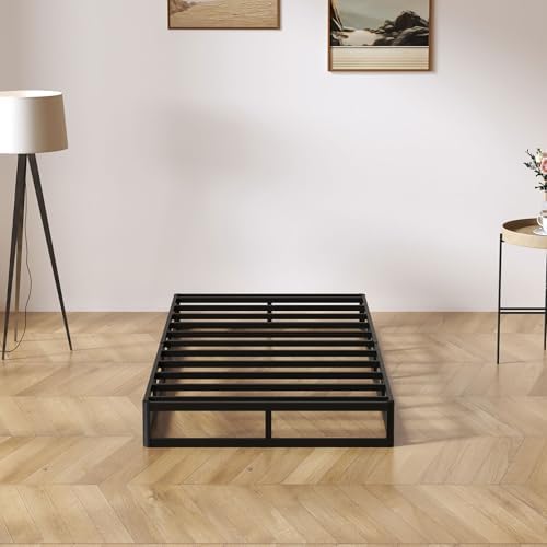 7 Inch Twin Box Spring - Metal Frame Mattress Foundation Memory Foam Basics Bed Base Heavy Duty Box Springs No Noise, 3000lbs Max Weight Capacity