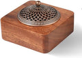 Acacia Wood Incense Burner for Cones & Coils, with Sticks Holder