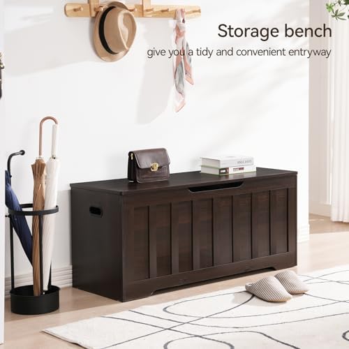 VANKILEY 43.3" Storage Chest Extra Large, Storage Bench.(Espresso).