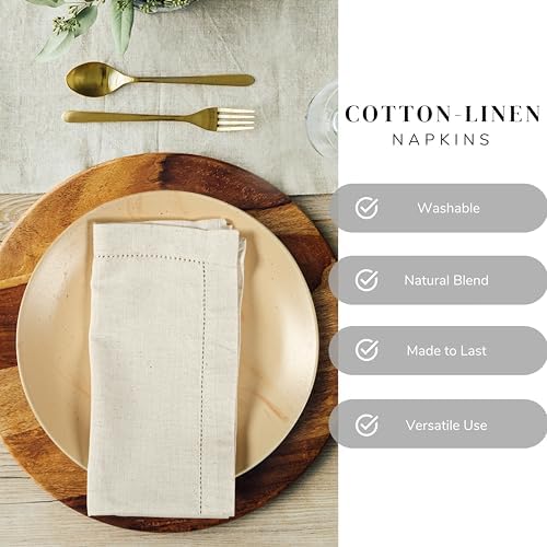 Ramanta Home Decorative Cloth Dinner Napkins Set of 4, 20x20 Inch
