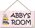 Personalized Signs Cute Cats Sign Custom Name Sign Customized Sign For Boys Bedroom Girls Room Baby Nursery Wall Decor for Kids Room Door Pet House Kitty Litter Cat house