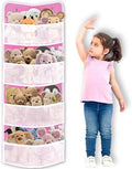 Soft Corner Shelf | Safe Hanging Organizer | Child-Friendly Wall Mount Storage | for Sundries, Toys, Stuffed Animals, Diapers | for Pantry Closet Bedroom Nursery Organization Pink