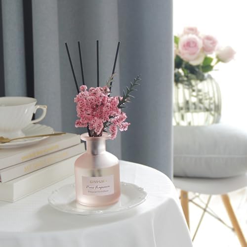 Reed Diffuser Set, Scent Diffuser with Sticks, Home Fragrance, Reed Diffuser for Bathroom, Shelf Decor, 4.06oz Jasmine Rose