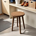 Stools Chair dining chair Dressing wooden stool shower stool Stool Kitchen Bar Stool Side wood Table Round Wooden Bedroom Living Room Dining Table Dining Room Bar plant stand (walnut color)