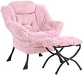 LITA Lazy Chair with Ottoman, Comfy Accent Reading Chair