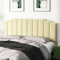 Befurtori King Size Headboard Only, Linen Wall Mount Headboard Pale Yellow