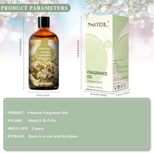 PHATOIL Morning Osmanthus Fragrance Oil for Diffuser Aromatherapy 3.38FL.OZ