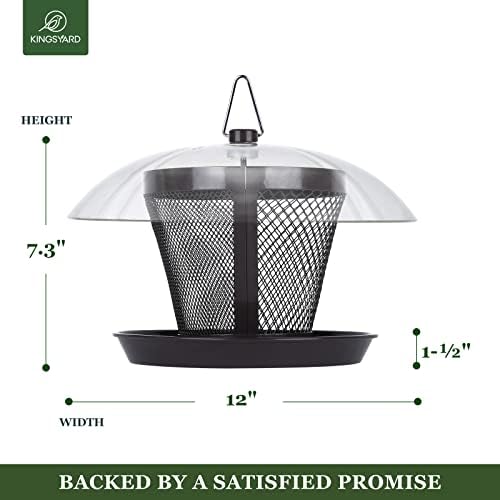 Kingsyard Rain-Resistant Metal Mesh Bird Feeder for Outdoor Hanging