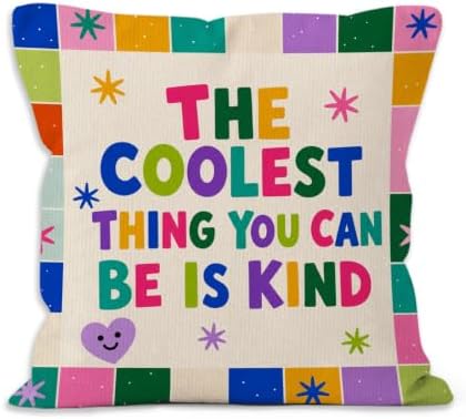 Inspirational Colorful Boy Girl Nursery Throw Pillow Cover 18x18