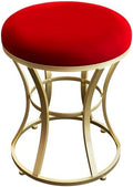 Vanity Chair, Small Velvet Vanity Stool & Ottoman Bench for Bathroom, Dorm