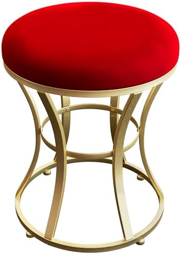 Vanity Chair, Small Velvet Vanity Stool & Ottoman Bench for Bathroom, Dorm
