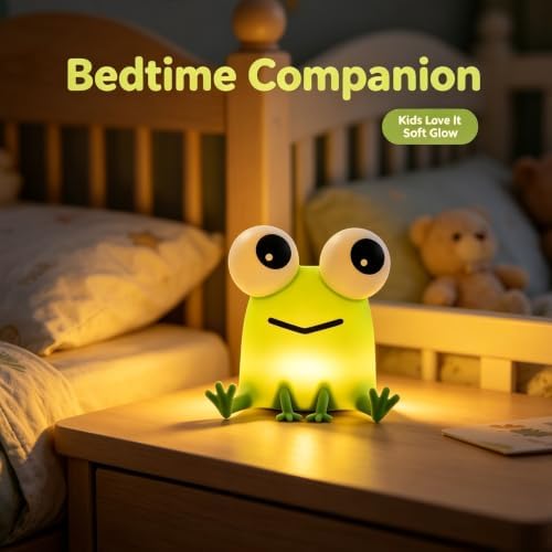 Frog Night Light, Cute Funny Gifts,Dimmable Nursery Bedside Lamp Room Decor