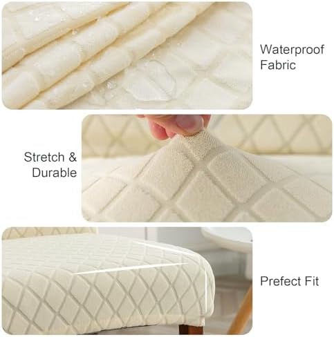 Genina Waterproof Dining Chair Covers Set of 6 Parsons Chair Slipcovers