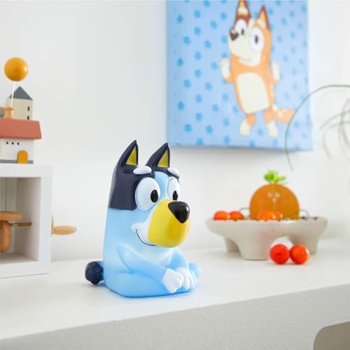 Idea Nuova Bluey Squishy Night Light,6" Soft Silicone LED Mood Lamp for Kids’ Bedrooms, Nursery Décor, Bluey Collectors, Birthday & Holiday Gifts