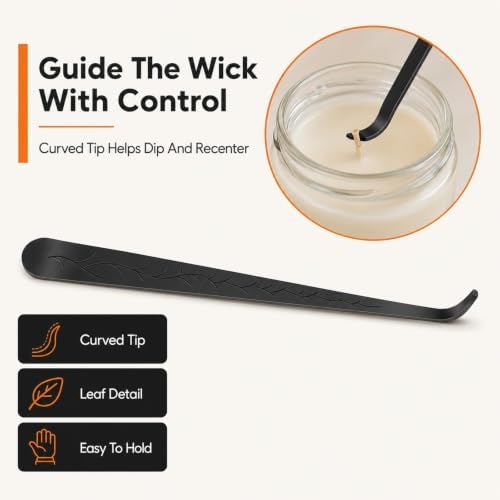 Saiveina 3 in 1 Candle Wick Trimmer Set, Candle Snuffer Dipper Wick Cutter