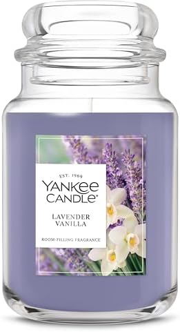 Yankee Candle Lavender Vanilla Scented Candle, 22oz Large Jar