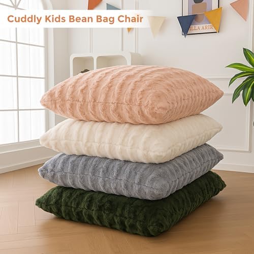 MAXYOYO 3 in 1 Kids Bean Bag Chair, Comfy Floor Sofa with Removed Cover